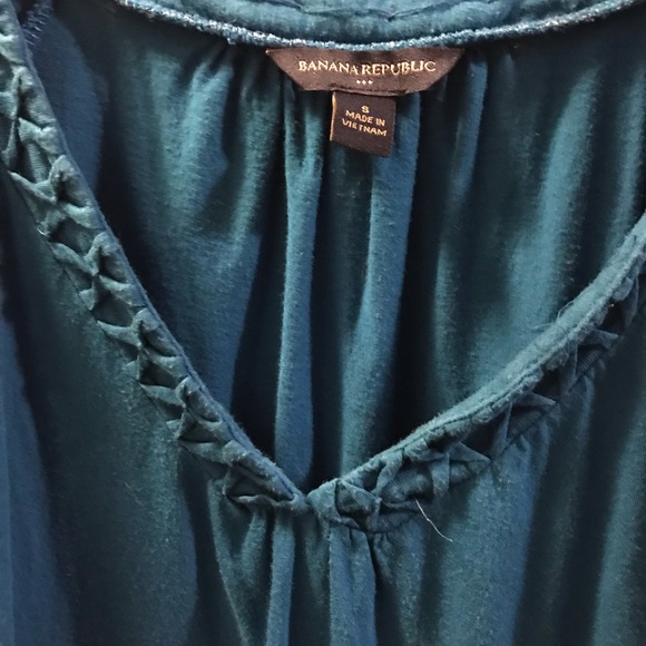 Teal Banana Republic short sleeve shirt - Picture 3 of 3